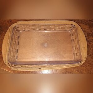 Longaberger Serving Tray, With Plastic Insert.